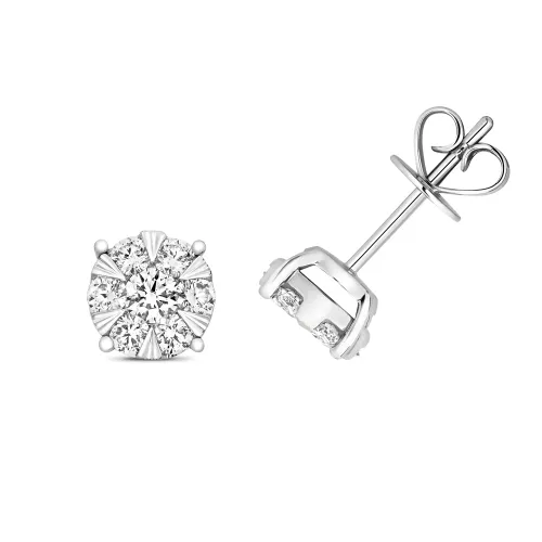 White Gold Earrings For Women 0.66ct 18ct w/gold